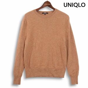 UNIQLO ユニクロ 秋冬 高級 カシミヤ100%♪ クルーネック ニット セーター Sz.M レディース　K4T01551_A#K