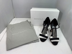 マノロブラニク Manolo Blahnik ROCISAN クリスタル Tバー サンダル 322-2101-0001