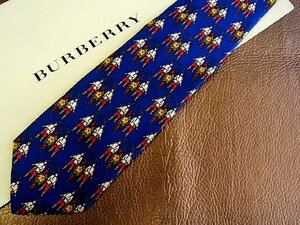 ★並品★4R00429【BURBERRY】バーバリー「人 花 植物 柄」ネクタイ