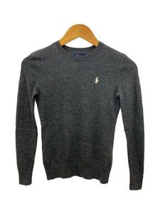 POLO RALPH LAUREN◆セーター(薄手)/XS/ファー/GRY/無地