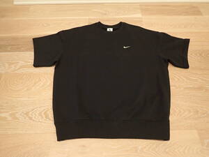 ナイキ ソロ スウッシュ 半袖 スウェット Tシャツ 厚手 黒 メンズ NIKE