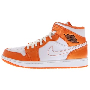 NIKE ナイキ AIR JORDAN 1 MID SE エアジョーダン ミッドカットスニーカー オレンジ/ホワイト US9.5/27.5cm DM3531-800