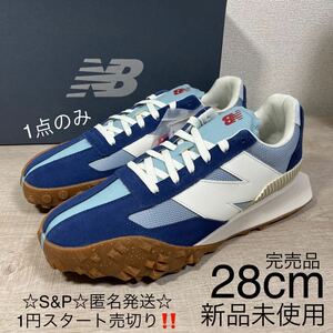 1円スタート売切り 新品未使用 ニューバランス スニーカー 28cm NEW BALANCE XC-72 ネイビー 白 スエード ナイロン 靴 完売品 996 574