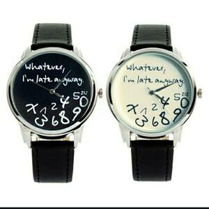 新品　腕時計　数字タイプ　ビジネス　白黒二本セット　60