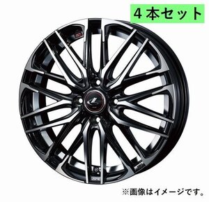 個人宅発送可能 ウエッズ Weds 17X6.5J +42 4H PCD100 PBMC ホイール 4本セット LEONIS SK レオニス・エスケイ (38305)