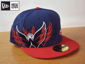 B175《未使用品》NEW ERA ニューエラ 59FIFTY【7-1/2 - 59.6cm】WAHINGTON CAPITALS キャピタルズ NHL フラット 帽子 キャップ USモデル