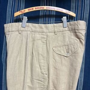 rare 90s polo by ralphlauren 2pleats pants herringbone linen スラックス 2タック オールドラルフ 90年代 ヘリンボーン リネン