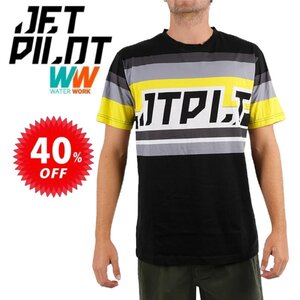 ジェットパイロット JETPILOT Tシャツ セール 40％オフ 送料無料 スカルプ メンズ TEE ブラック Lサイズ S19677