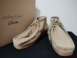 新品未使用Clarks(クラークス) ワラビーモカシンシェイカーブーツShacre Bootダークサンドスエード26cm本革本皮革靴皮靴