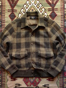 RRL Plaid Wool Jumper Jacket プレイドチェック M ウール ジャケット 定価17万円 セーター ニット ラルフローレン Vintage 