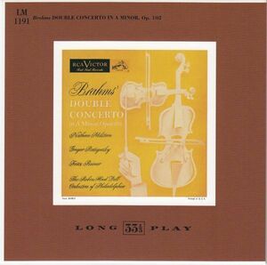[CD/Rca]ブラームス:二重協奏曲イ短調Op.102他/N.ミルシテイン(vn)&G.ピアティゴルスキー(vc)&F.ライナー&フィラデルフィアロビンフッドD管