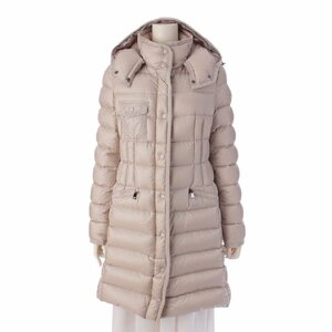 【モンクレール】Moncler　17AW HERMINE エルミンヌ ロング フード ダウンコート 49300 ベージュ 3 【中古】【正規品保証】196949