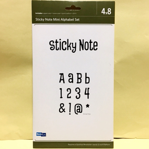 ☆クイックカッツ☆Sticky Note☆アルファベット・数字・記号☆