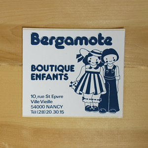 フランス ビンテージ ステッカー シール 子供 bergamote #s-n