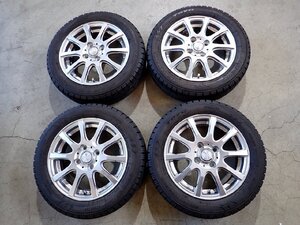 YS14092【送料無料155/65R14】タント N-BOX ミラ アルト ムーブ スペーシア等 中古スタッドレスセット★14×4.5J 100/4H ET45★1円スタ