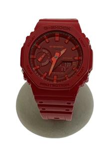 CASIO◆クォーツ腕時計・G-SHOCK/デジアナ/RED/RED