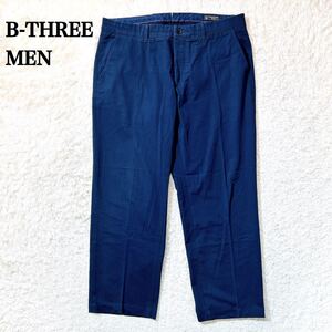 B-THREE MEN ビースリー メン パンツ チノパン XL 大きいサイズ ネイビー メンズ C52427-98