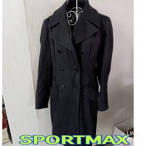 SPORTMAX ◆ ロング コート 42サイズ BLACK ◆ スポーツ マックス ◆ レディース アウター