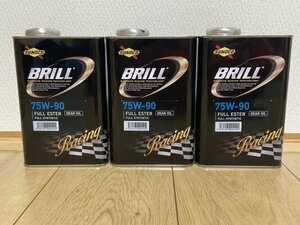 全国送料無料 1L×3缶 SUNOCO BRILL 75W-90 GL-5 ギアオイル ミッション デフ LSD スノコ ブリル 100%化学合成 レーシングスペック FF 4WD