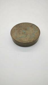 中国 古物 銅器 墨箱 時代物 銅製 古銅 蓋あり 馬図 有名人 銘あり 中国古美術