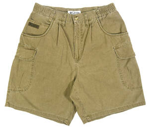 1990s COLUMBIA Cargo shorts 32 Light brown オールドコロンビア カーゴショーツ ショートパンツ 半ズボン ライトブラウン アウトドア