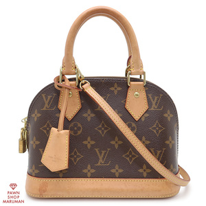 LOUIS VUITTON ルイ ヴィトン モノグラム アルマBB M53152 モノグラムキャンバス×ヌメ革 モノグラム×ゴールド金具 【丸万質舗】