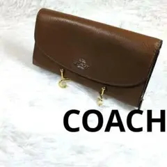 COACH コーチ レディース ブラウン ラウンドファスナー 長財布