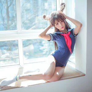 LRM042★新品 超セクシー コスプレ セーラー服風 スクール 水着 スク水 ハイレグ レオタード 学生服 コスプレ衣装 ネイビー