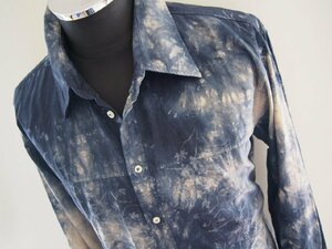 ザラ★長袖シャツ★ボタニカル柄 ムラ染め★部分花柄★XL(USAサイズ)★ZARA