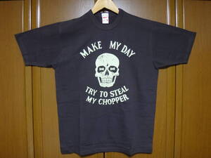 FREEWHEELERS（フリーホイーラーズ）Tシャツ 「MAKE MY DAY」 sizeL JET BLACK/ジェットブラック