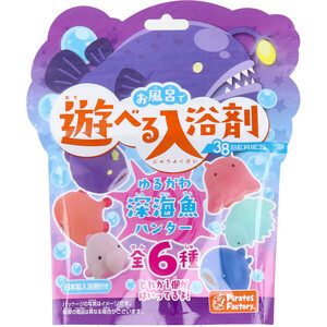 【まとめ買う】お風呂で遊べる入浴剤 38SERIES ゆるかわ深海魚ハンター 25g(1包入)×4個セット