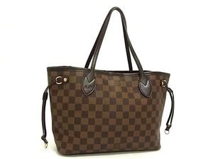 1円 ■美品■ LOUIS VUITTON ルイヴィトン N51109 ダミエ ネヴァーフルPM ハンドバッグ トートバッグ レディース ブラウン系 BI8708