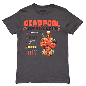 【SM】マーベル デッドプール サバイバルキット キャラクター Tシャツ メンズSM MARVEL DEAD POOL アメコミ 映画 古着 BA3305