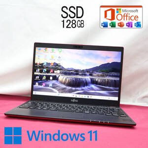 ★美品 SSD128GB★FMV LIFEBOOK C0700B Webカメラ Bluetooth 高解像度 Celeron 3865U Win11 MS Office 中古品 ノートパソコン★P83729