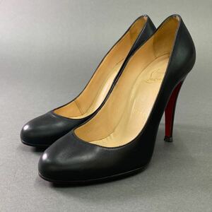 ☆j26 イタリア製☆ Christian Louboutin クリスチャンルブタン レザー ハイヒール パンプス シューズ 37 24cm相当 レディース 女性用