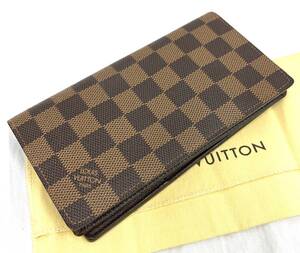 ルイヴィトン LOUISVUITTON N63022 ポルトフォイユ・コロンブス ダミエキャンバス二つ折り長財布 ブラウン