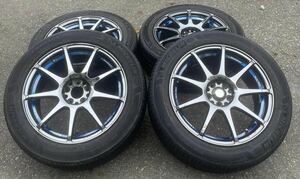 Weds Sport SA-70 ウェッズ 17インチホイール 7.5J+45 5H-100 & 215/55R17 MICHELIN ラジアルタイヤ4本セット★(NR023)