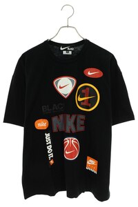 ブラックコムデギャルソン 1M-T101 サイズ:S AD2023スウッシュプリントTシャツ 中古 BS99