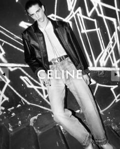 22AW Celine クリスタル タイネックレス スタッズ セリーヌ エディスリマン boy doll