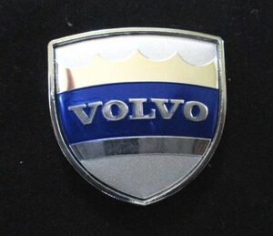 【新品】3D 銀 ボルボ VOLVO 青 エンブレム メタル ステッカー 3.9cm