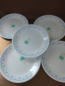 CORELLE コレール　プレート　青色小花模様　５枚ぐみ