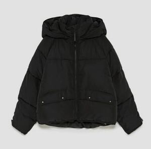 ZARA trf ダウンジャケット クロップド オーバーサイズ XS