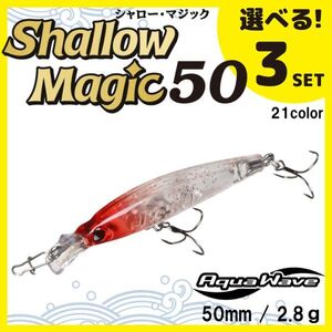 コーモラン アクアウェーブ ソルトルアー ハードルアー シャローマジック50 Shallow Magic50 選べる3セット