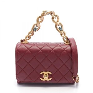 シャネル マトラッセ ブランドオフ CHANEL ラムスキン（羊革） ショルダーバッグ ラムスキン 中古 レディース