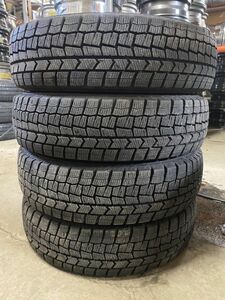 ★送料無料★ 155/70R13 2017年製 9分山 ダンロップ WINTERMAXX WM02 4本/中古スタッドレスタイヤ(冬タイヤ) ミライース N6945_E2