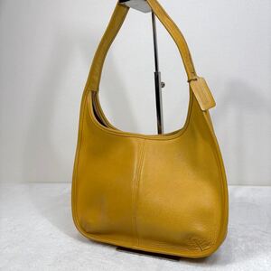 美品　Vintage Old Coach Ergo Hand Bag Yellow オールドコーチ　エルゴ　ワンショルダーバック　ハンドバッグ　黄色