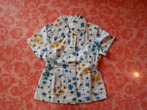 RETRO 子供服　012030 幼児　ブラウスNO754　綿100　SIZE7号 女 未使用　日本製　MADE IN JAPAN 昭和レトロ