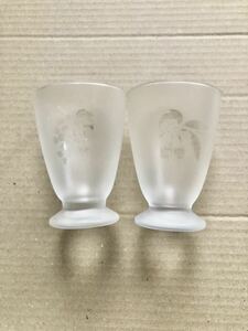 たち吉 ミニグラス アダム&イヴ ビアグラス 冷酒グラス くもりグラス 未使用品 美品 酒器