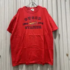 【送料無料】USA古着 BUSCH スタジアム ロゴプリントTシャツ