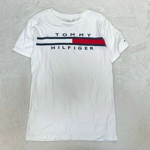 TOMMMY HILFIGER トミーヒルフィガー 半袖Tシャツ 半袖カットソー トップス 胸ロゴ 綿100% コットン レディース XLサイズ